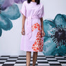 Rabbit Texture Relax Fit Dress- Smoothie Pink - Genes Online Store