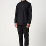 Regular Fit Band Collar Short Kurta with Gingko Thread Embroidery - Genes Lecoanet Hemant