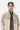 Regular Fit Bomber Jacket with Front Zipper Detail- Mastic