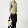 Regular Fit Button Up Shirt with Artistic Stamp Print - Genes Lecoanet Hemant