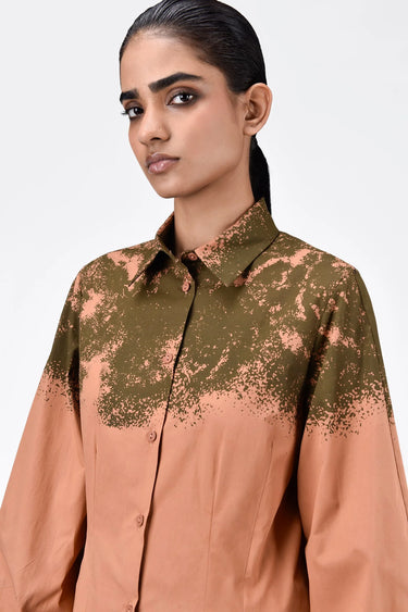 Regular Fit Button-Up Shirt with Canopy Print - Genes Lecoanet Hemant