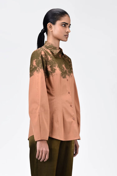 Regular Fit Button-Up Shirt with Canopy Print - Genes Lecoanet Hemant