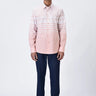 Regular Fit Button-Up Shirt with Cell Degrade Print - Melon Pink - Genes Lecoanet Hemant