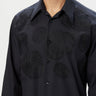 Regular Fit Button-Up Shirt with Floral Thread Embroidery - Genes Lecoanet Hemant