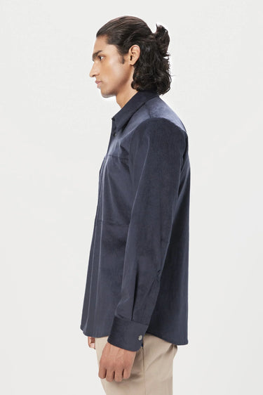 Regular Fit Button-Up Shirt with Intricate Seam Construction - Genes Lecoanet Hemant