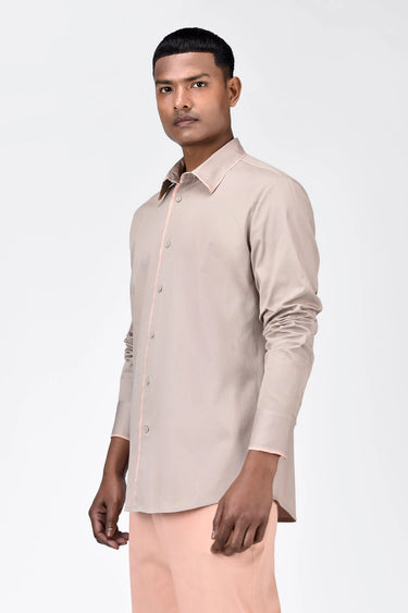 Regular Fit Button Up Shirt with Raw Edge Finish - Genes Lecoanet Hemant