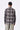 Regular Fit Button-Up Shirt with Solar Wave Check Print Choclate Brown - Genes Lecoanet Hemant