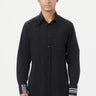 Regular Fit Button-Up Shirt with Stylish Line Print Placement - Genes Lecoanet Hemant