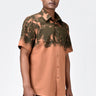 Regular Fit Cotton Poplin Half Sleeve Shirt with Canopy Print