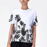 Regular Fit Crew Neck T-Shirt with Tropical Print - Genes Lecoanet Hemant