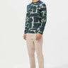 Regular Fit Full Sleeve T-Shirt in All-Over Abstract Print - Genes Lecoanet Hemant