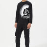 Regular Fit Full Sleeve T-Shirt with Drop Shoulder and Striking Gingko Stamp Print - Genes Lecoanet Hemant