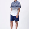 Regular Fit Half Sleeve Shirt with Cell Degrade Print - Genes Lecoanet Hemant