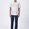 Regular Fit Half Sleeve Shirt with Microcell Print - Genes Lecoanet Hemant