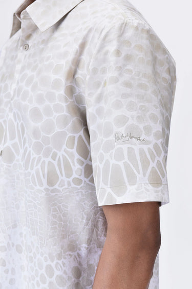 Regular Fit Half Sleeve Shirt with Microcell Print - Genes Lecoanet Hemant