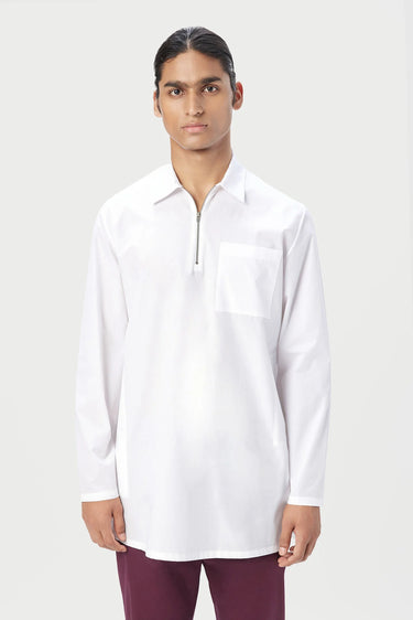 Regular Fit Kurta with Artful Fish Print - Genes Lecoanet Hemant