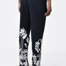 Regular Fit Linen Herringbone Trouser with Tropical Print