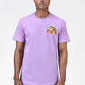Regular Fit Men's T-Shirt With Genes Fruit Basket Embroidery-Lavender - Genes Lecoanet Hemant