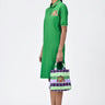 Regular Fit Polo Dress with Fruit Basket Embroidery-Spring Green - Genes Lecoanet Hemant