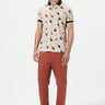 Regular Fit Polo T-Shirt with All-Over Fish Print - Genes Lecoanet Hemant