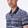 Regular Fit Polo with Cell Degrade Print - Clay-Green - Genes Lecoanet Hemant