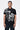 Regular Fit Polo with Contrast Tipping and Orchid Print - Black