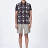 Regular Fit Polo with Solar Wave Check Print - Genes Lecoanet Hemant