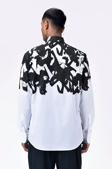 Regular Fit Shirt With Mirage Placement Print - Genes Lecoanet Hemant