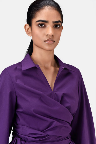Regular Fit Shirt with Tie-Up Waist - Genes Lecoanet Hemant