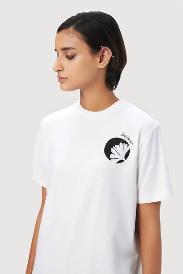 Regular Fit T-Shirt with Signature Gingko Stamp Print - Genes Lecoanet Hemant