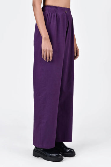 Regular Fit Trousers with Smocked Waist - Genes Lecoanet Hemant