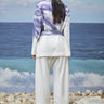 White relaxed jacket for women perfect for summer wear