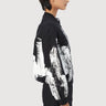 Relaxed Fit Bomber with and Brush Stroke Print Elegance - Genes Lecoanet Hemant