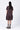 Relaxed Fit Dress with Gathered Panel - Brown