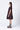 Relaxed Fit Dress with Gathered Panel - Brown