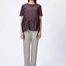 Relaxed Fit Giza Cotton Poplin Top - Brown