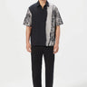 Relaxed Fit Half Sleeve Shirt with Zipper Front Opening - Genes Lecoanet Hemant
