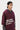 Relaxed Fit Hoodie T-Shirt with Brushed Logo Print Placement- Wine - Genes Lecoanet Hemant