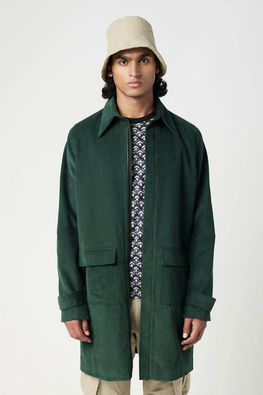 Relaxed Fit Overcoat with Covered Zipper Front - Genes Lecoanet Hemant