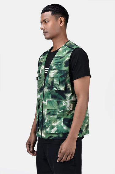 Relaxed Fit V-Neck Gilet Jacket