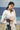 Over jacket for women with abstract print and open-front design
