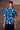 Retro Blue Twill Crepe Top - Genes Online Store