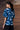 Retro Blue Twill Crepe Top - Genes Online Store