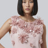 Women pink designer dress with embellishments, luxury evening wear India