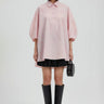 pink embroidered oversized shirt for women by Genes Lecoanet Hemant India