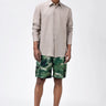 Sand Light Linen Regular Fit Button-Up Shirt - Genes Lecoanet Hemant
