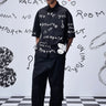Scribble Oversized Shirt- Black - Genes Online Store