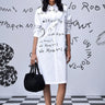 Scribble Text  Relax Fit Shirt Dress- White - Genes Online Store