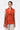 Seersucker Sleeveless Jacket With Tie-Up Waist-Coral Orange - Genes Lecoanet Hemant