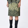 Semi-Fitted Banana Crepe Skirt with Pleated Pockets - Genes Lecoanet Hemant